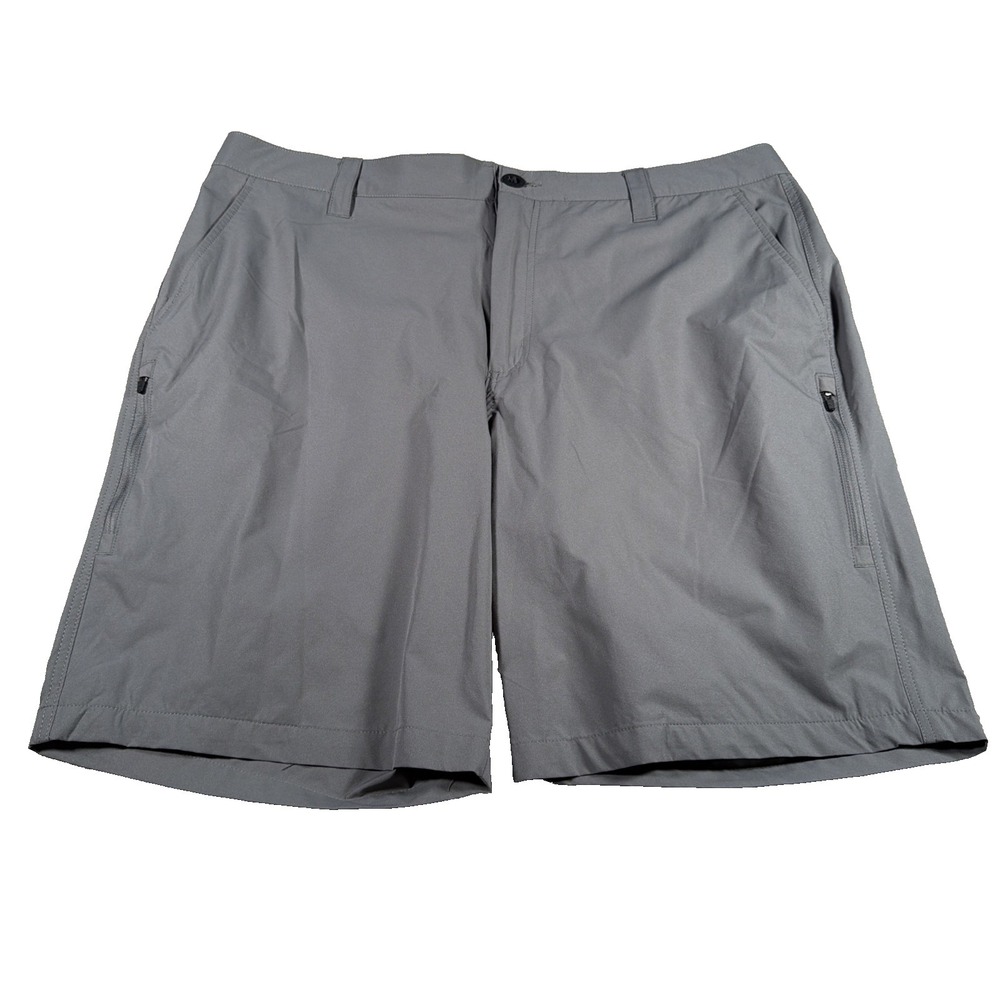 Orvis Mens Tech Shorts‎ 40 Gray Stretch Hike Camp Gorpcore Polyester Comfort
